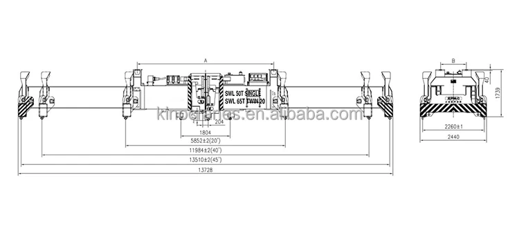 Hydraulic Twin-lift Container Movable Spreader Hydraulic Twin-lift Container Movable Spreader